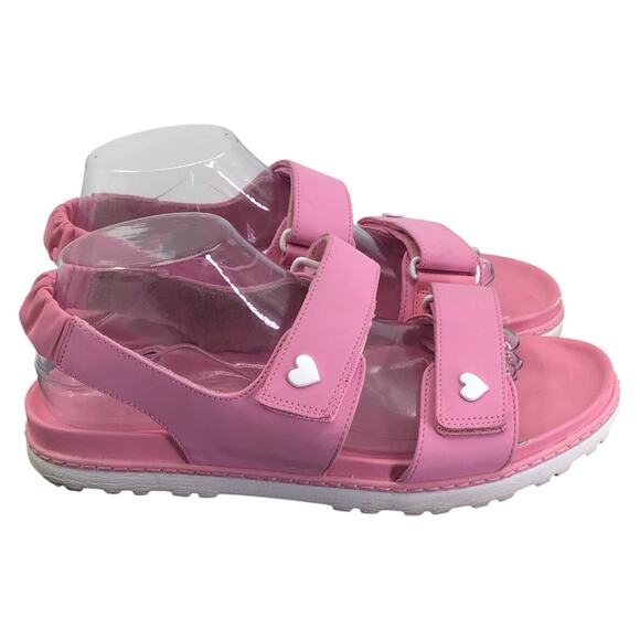 Stoney Clover Lane Sandals Womens Sz 9 Pink Two Strap Summer Vacation Walking - Picture 1 of 7